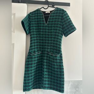 Sandro green wool dress